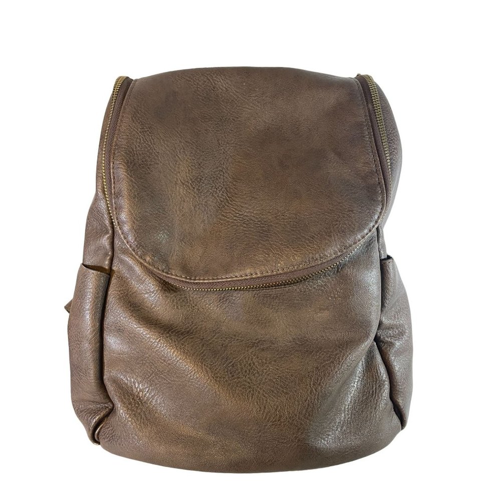 Joy Susan vegan leather backpack Kerri large floral lining